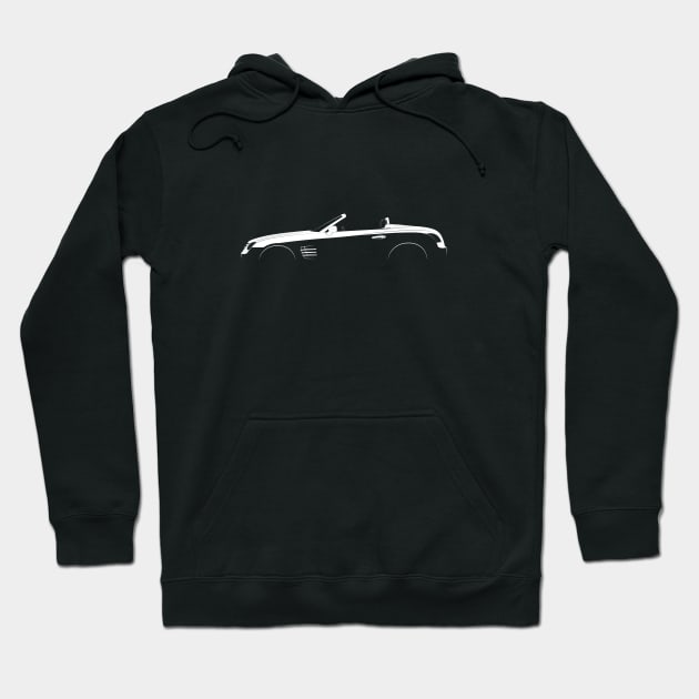 Chrysler Crossfire Roadster Silhouette Hoodie by Car-Silhouettes